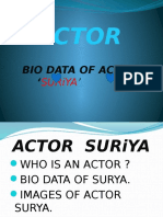 Actor: Bio Data of Actor