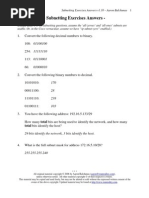 Download SubNetting Exercises Answers by Untrip SN30393718 doc pdf