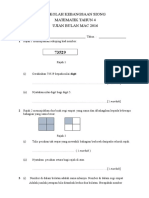 Soalan Kertas 2 Matematik Tahun 4 Kelas Akhir