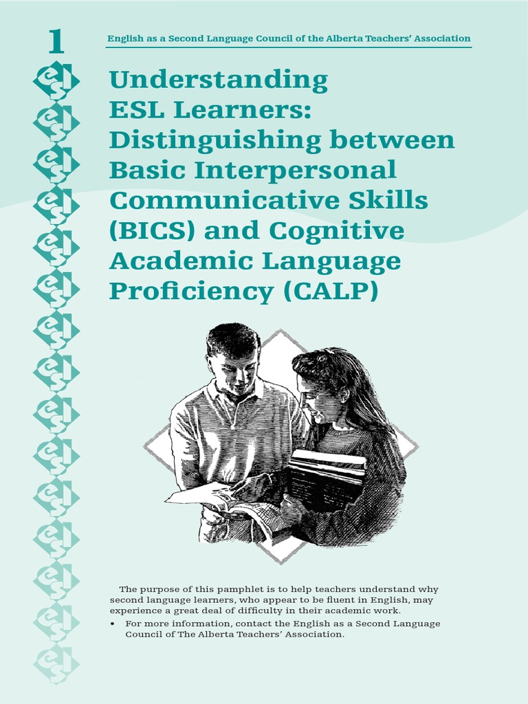 BICS vs. CALP in ESL Education | PDF | English As A Second Or Foreign ...