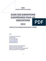 Guide Des Subventions Européennes Pour Les Associations 2010-Preview