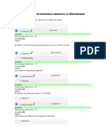 Cuestionario de Fenómenos Aleatorios Vs Deterministas