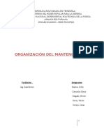 Organizacion Del Mantenimiento