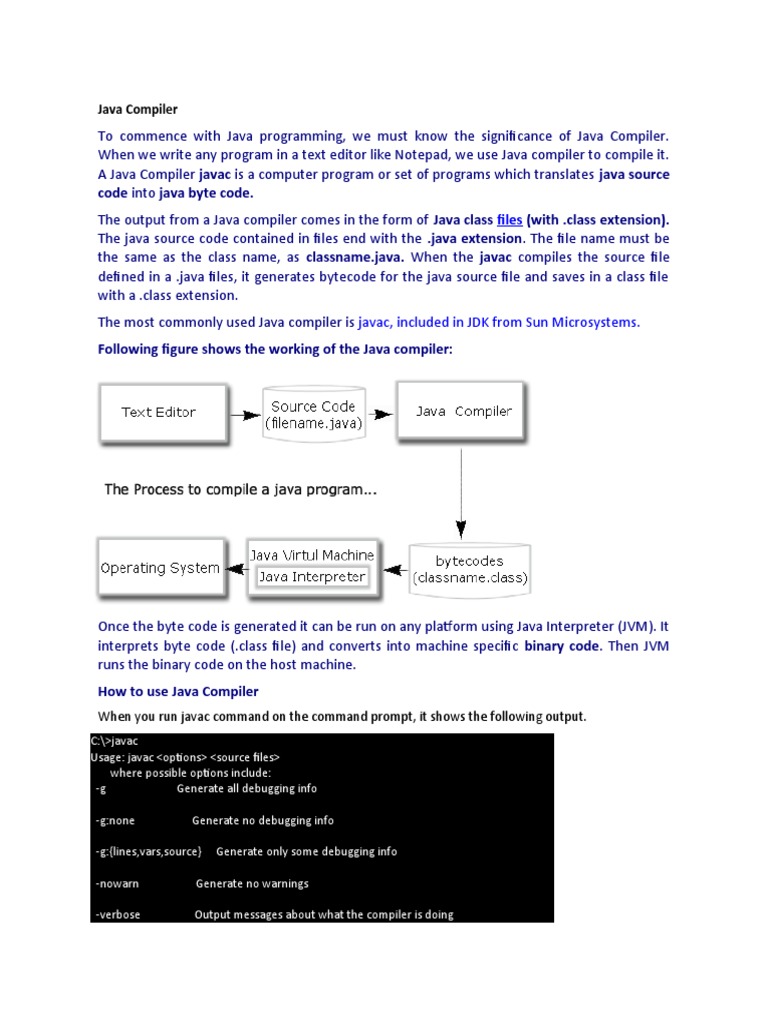 Code Into Java Byte Code. (With .Class Extension) | PDF | Java ...