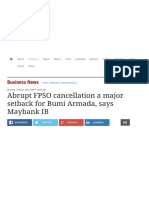 Abrupt FPSO Cancellation A Major Setback For Bumi Armada, Says Maybank IB - Business News - The Star Online