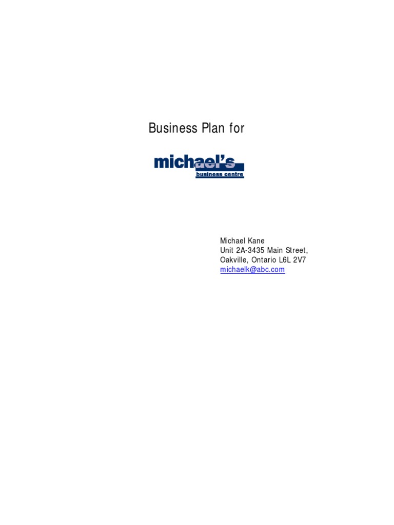 Business Plan Michael | PDF | Business | Business Economics