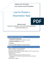 Choosing a dissertation