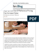 Health Affairs Blog Appropriate Use of Reference Pricing Can Increase Value Print