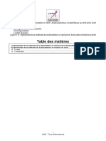 Spécificités de La Méthode de La Dissertation en Droit Privé, Droit Public, Et Histoire Du Droit