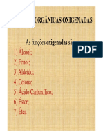 Nomenclatura Funções Orgânicas Oxigenadas