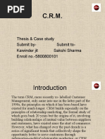 Thesis & Case Study Submit By-Submit To - Kawinder Jit Sakshi Sharma Enroll No.-5800800101