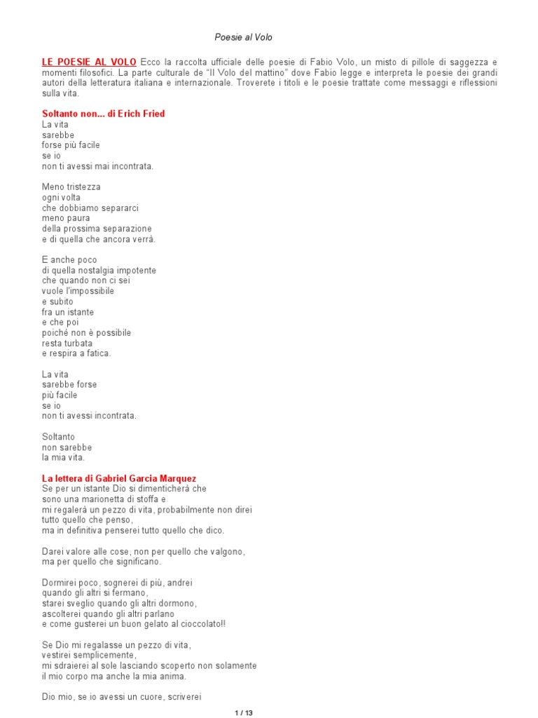 Le Poesie Di Fabio Volo