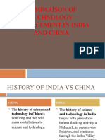 Comparison of Technology Advancement in India and China