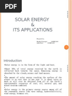 Download Solar Energy and applicationsPpt by hardiksonagra SN30407123 doc pdf