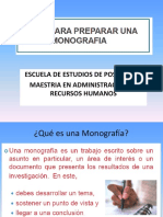 Pasos para Una Monografia 12 Sept 2015