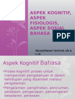 4 5. Aspek Kognitif Bahasa Fisiologis Bahasa Sosial Bahasa