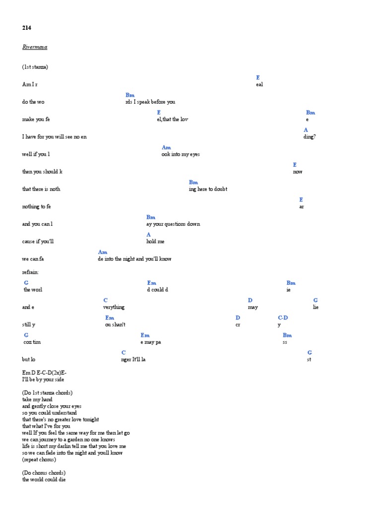Songbook With Chords Pdf