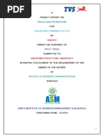 sales and promotion of tvs motor company