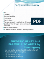 The Traits of A Typical Hemingway Hero