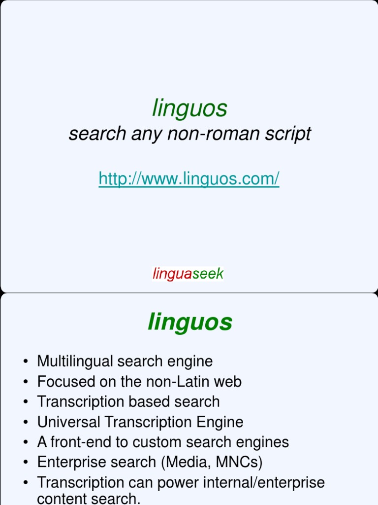 Multilingual Non-Roman Search Engine | PDF