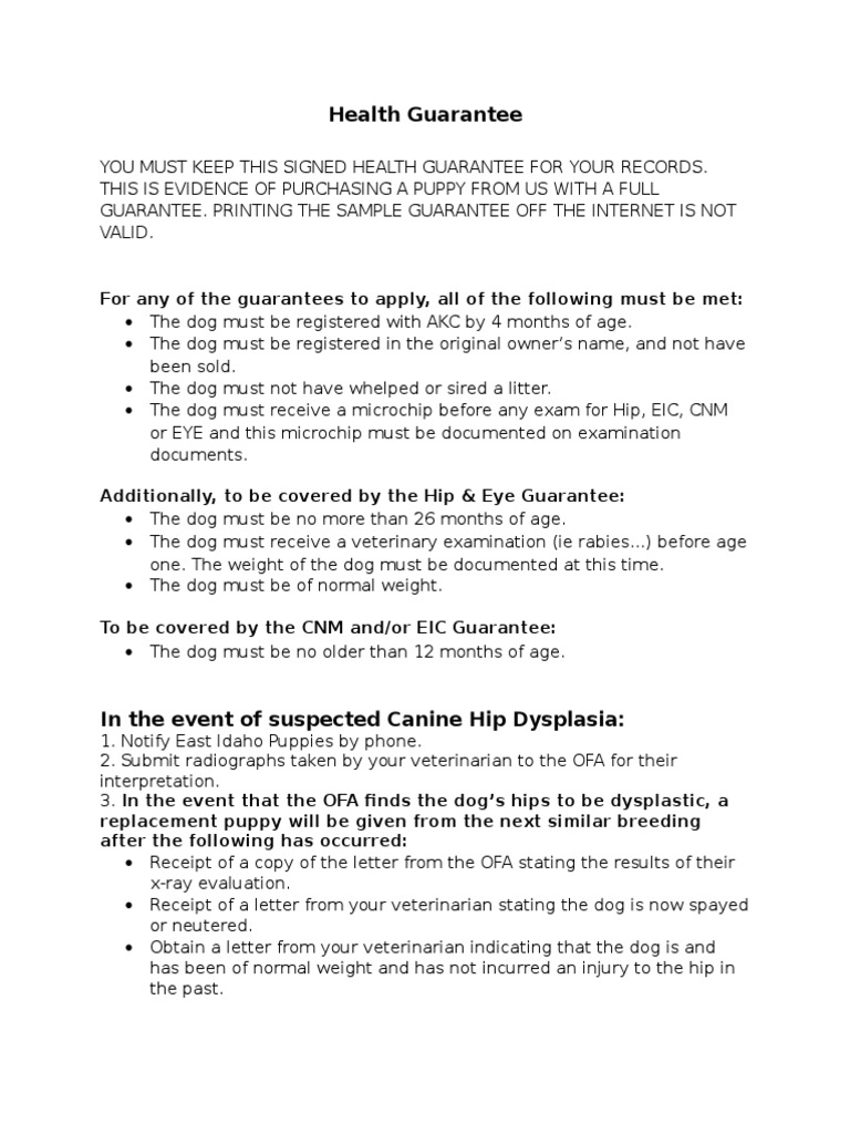 health-guarantee-sample-pdf-neutering-american-kennel-club