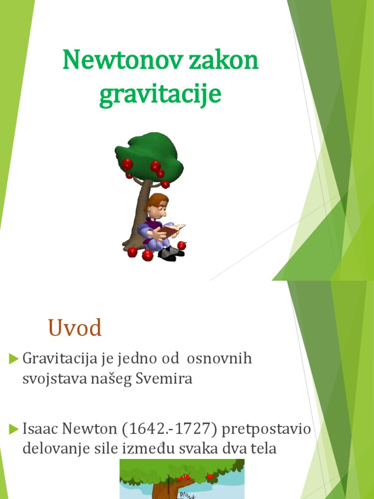 Njutnov Zakon Gravitacije | PDF