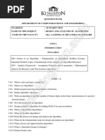 Download Design and Analysis of Algorithm Question bank for anna university by algatesgiri SN304130883 doc pdf