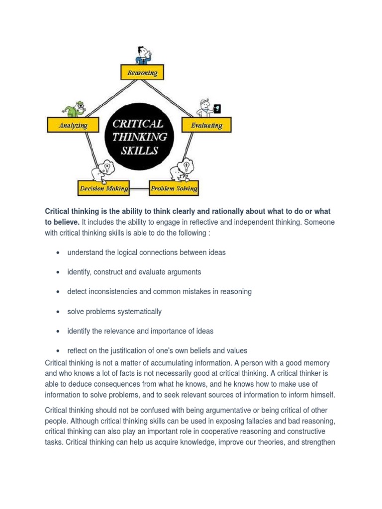 Critical thinking in education image