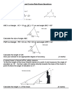 Sine and Cosine Rule Exam Questions