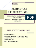 Pokok Bahasan: Narrative Text Grade SMST: Xi/2