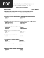 Dtpo Model Question Paper - A