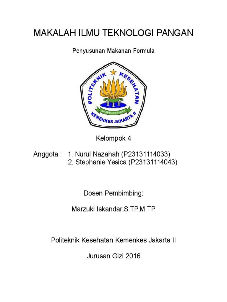 Makalah Makanan Formula