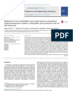 Application of New Amphiphilic Ionic Liquid Based on Ethoxylated Octadecylammonium Tosylate as Demulsifier and Petroleum Crude Oil Spill Dispersant