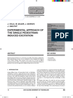 Experimental Approach of The Single Pedestrian-Induced Excitation