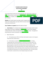 Vesting Agreement Template 