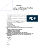 Unit - Iv Methods of Coupling and Multistage Amplifiers and Feedback in Amplifiers