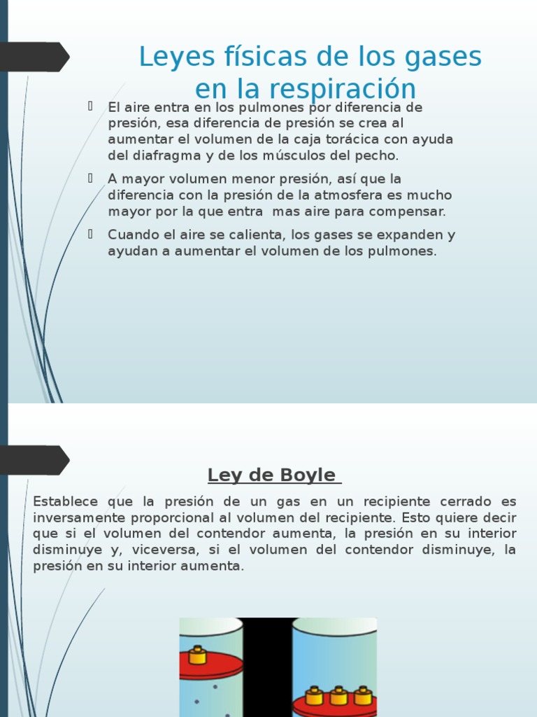 Leyes Físicas de Los Gases en La Respiración Gases