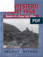 The Western Front 1944 Memoirs of A Panzer Lehr Officer J J Fedorowicz Pub 1995