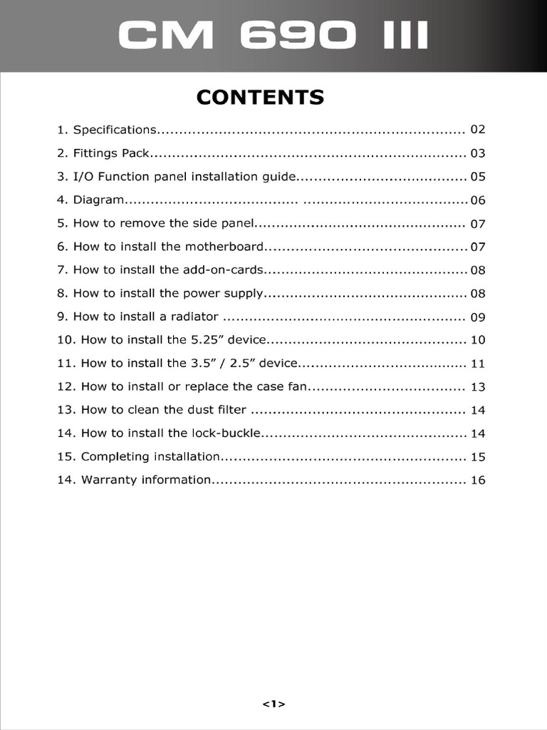 Manual Cm 690 Iii