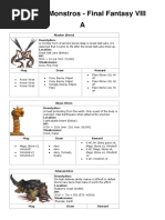 Lista De Monstros Final Fantasy Viii Armed Conflict Nature