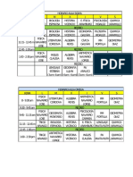 Horario de Las Aulas de Primaria y Secundaria