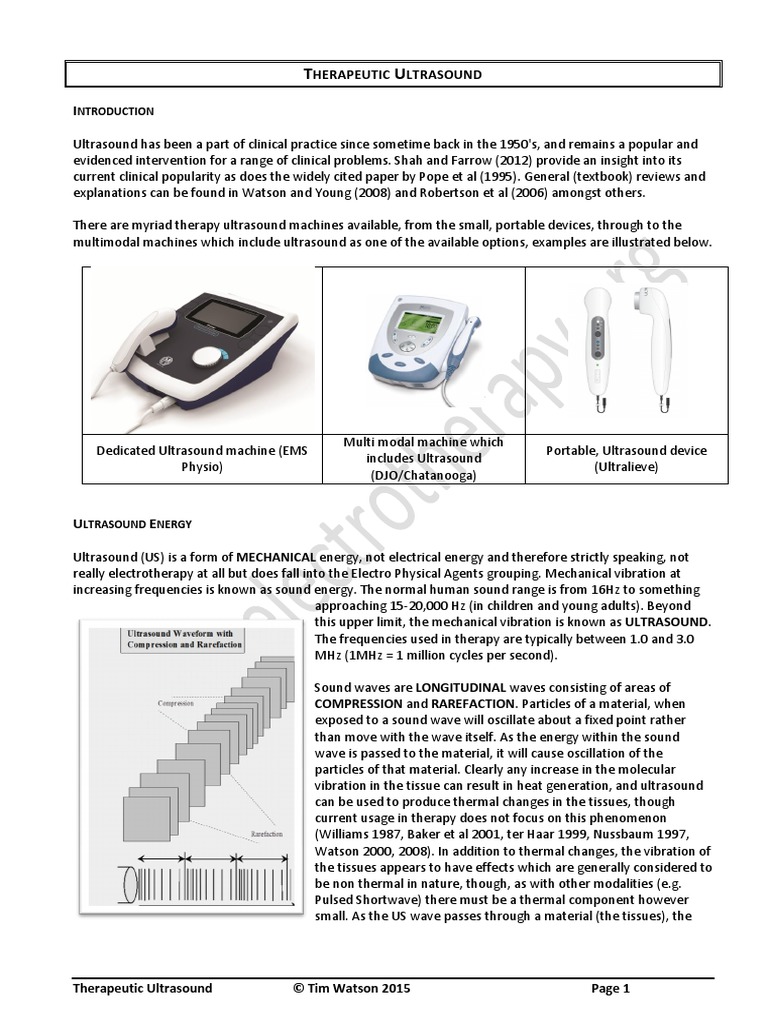 Therapeutic Ultrasound | PDF | Ultrasound | Inflammation