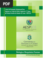 01 Apostila PEFOCE 2015 - Perito Legista 1ª Classe - Biologia e Bioquimica Forense - 26-08-2015