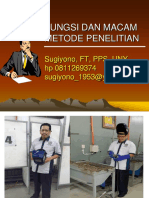 Sugiyono Fungsi Dan Macam Metode Penelitian