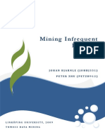 Mining Infrequent Patter NS: Johan Bjarnle (Johbj551) Peter Zhu (Petzh912)
