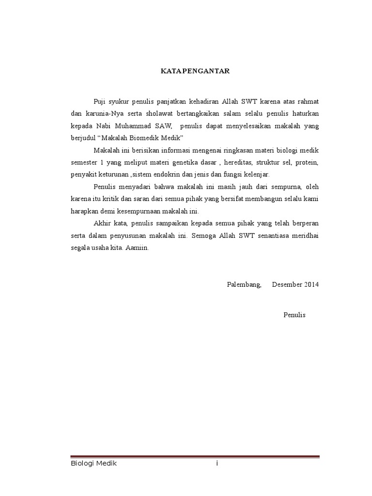 Kata Pengantar Biomedik