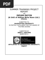 Download Indian Rayon Summer Project Report by ankit36 SN30427816 doc pdf