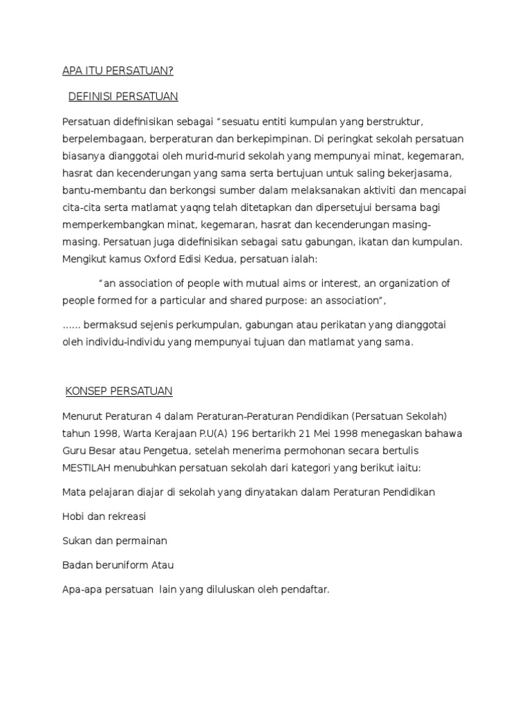 Apa Itu Persatuan PDF