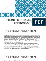 Phonetics: Basic Terminology: by Cristian Omar Torres