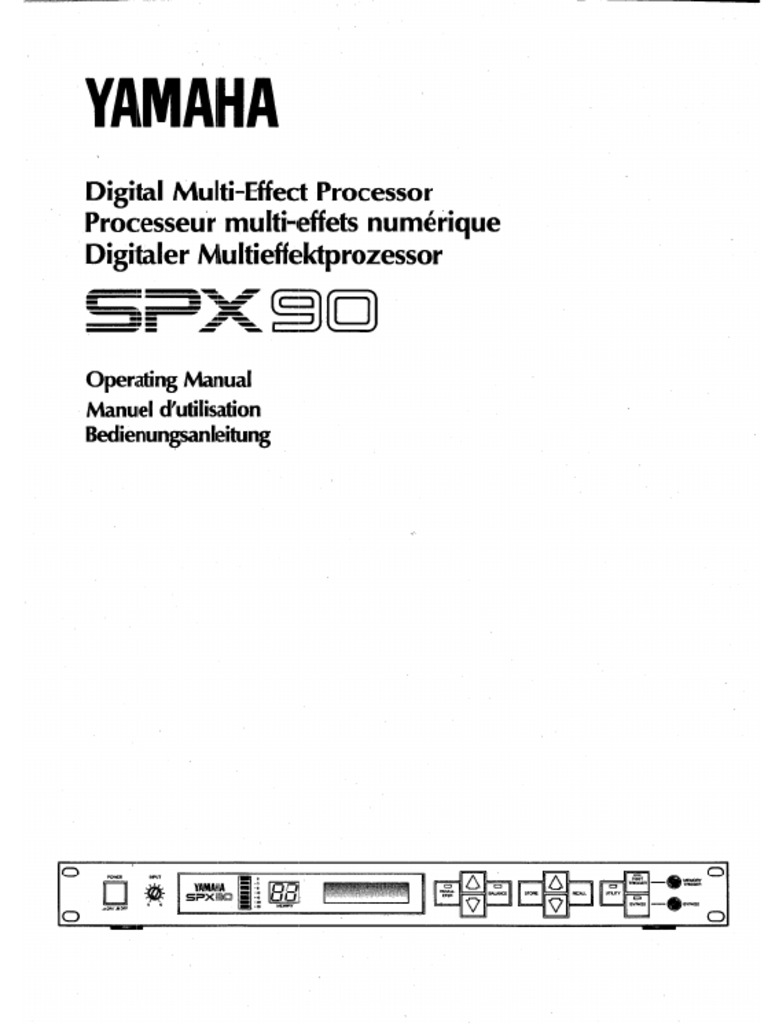Yamaha SPX90 Manual